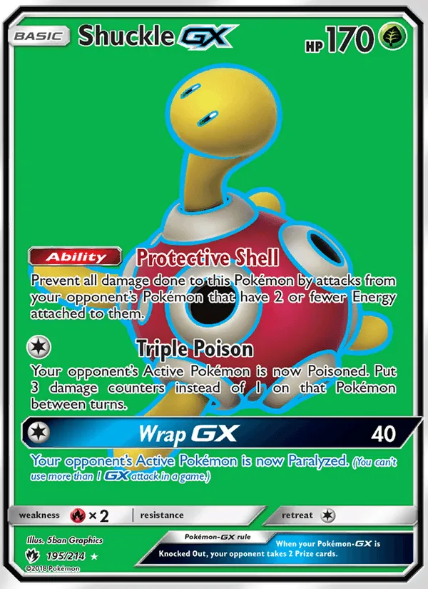 Carte Shuckle GX — Lost Thunder