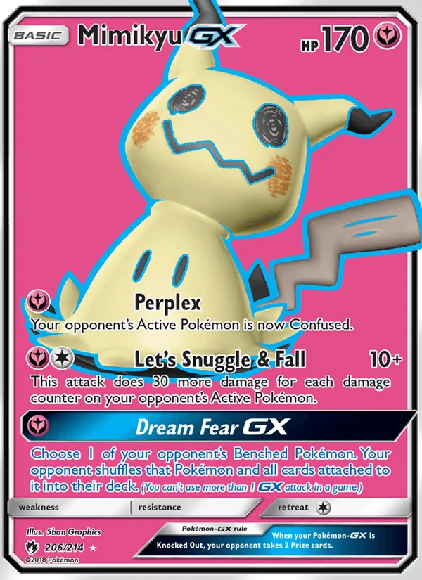 Carte Mimiqui GX — Lost Thunder