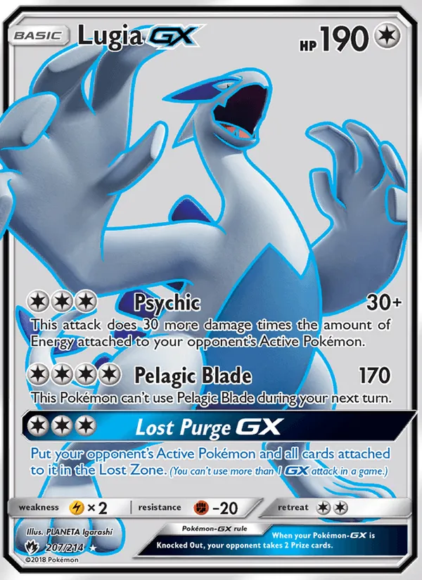 Carte Lugia GX — Lost Thunder