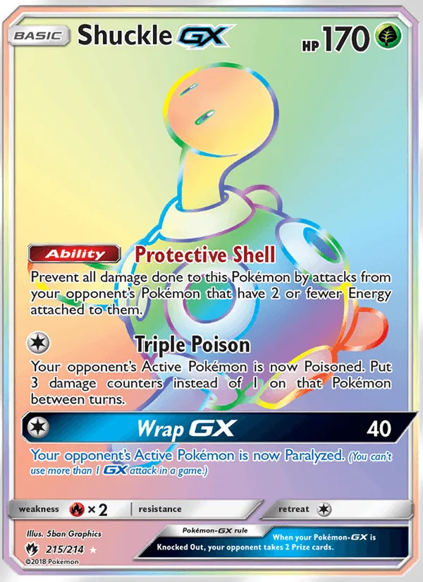 Carte Shuckle GX — Lost Thunder