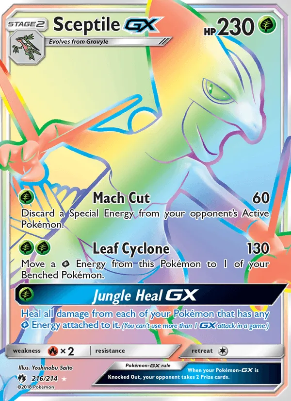 Carte Sceptile GX — Lost Thunder