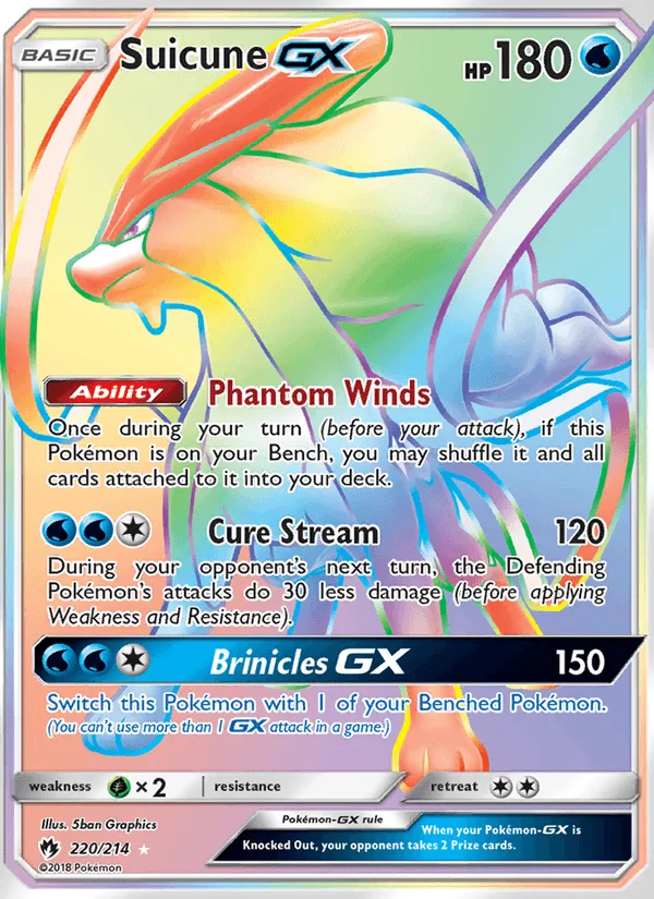 Carte Suicune GX — Lost Thunder