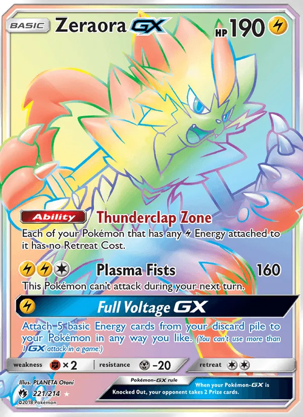 Carte Zeraora GX — Lost Thunder