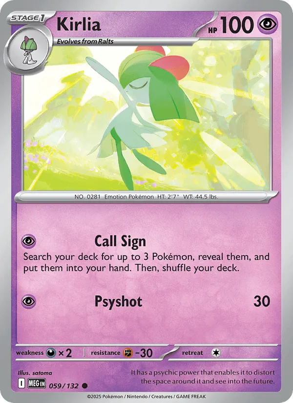 Carte Kirlia — Mega Evolution Additionals