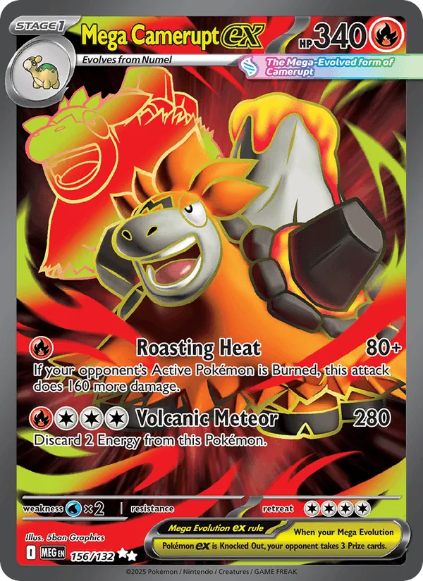 Carte Mega Camérupt ex — Mega Evolution