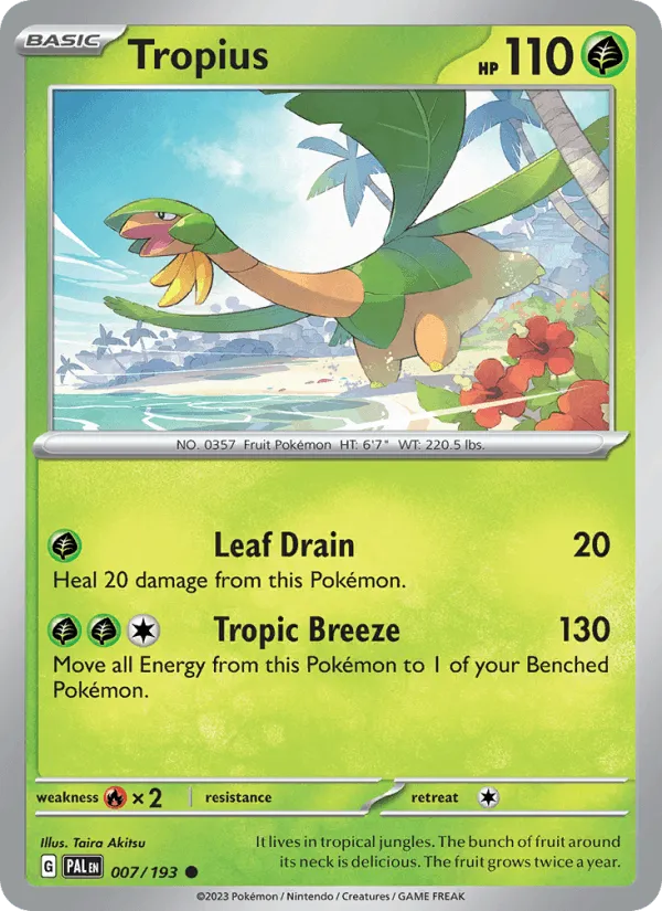 Carte Tropius — Paldea Evolved