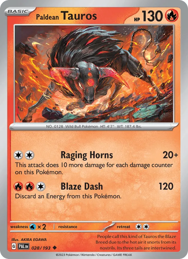 Carte Tauros de Paldea — Paldea Evolved