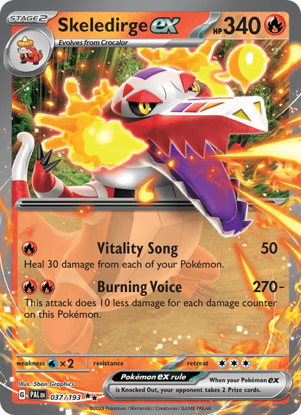 Carte Flâmigator ex — Paldea Evolved