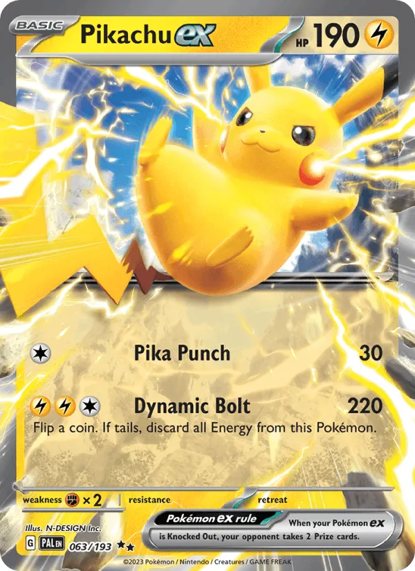 Carte Pikachu ex — Paldea Evolved