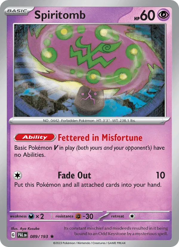 Carte Spiritomb — Paldea Evolved
