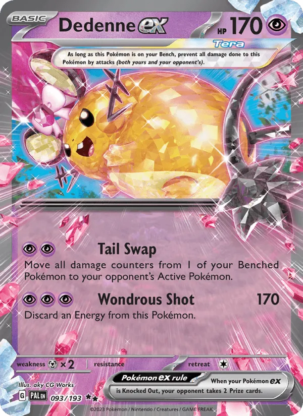 Carte Dedenne ex — Paldea Evolved