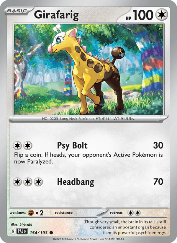 Carte Girafarig — Paldea Evolved