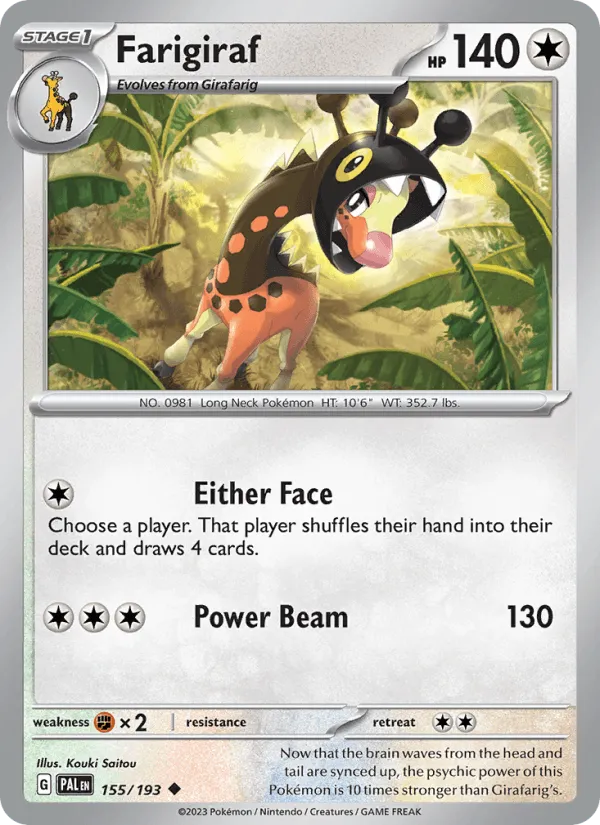 Carte Farigiraf — Paldea Evolved