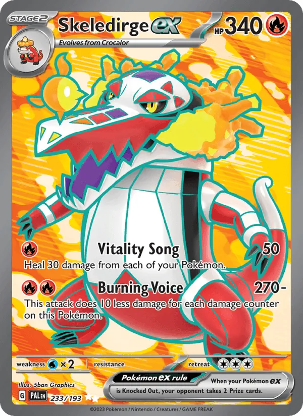 Carte Flâmigator ex — Paldea Evolved