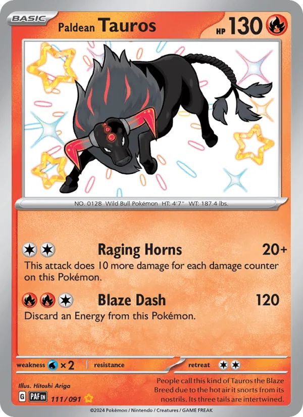 Carte Tauros de Paldea — Paldean Fates