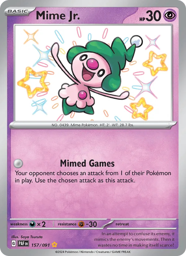 Carte Mime Jr. — Paldean Fates