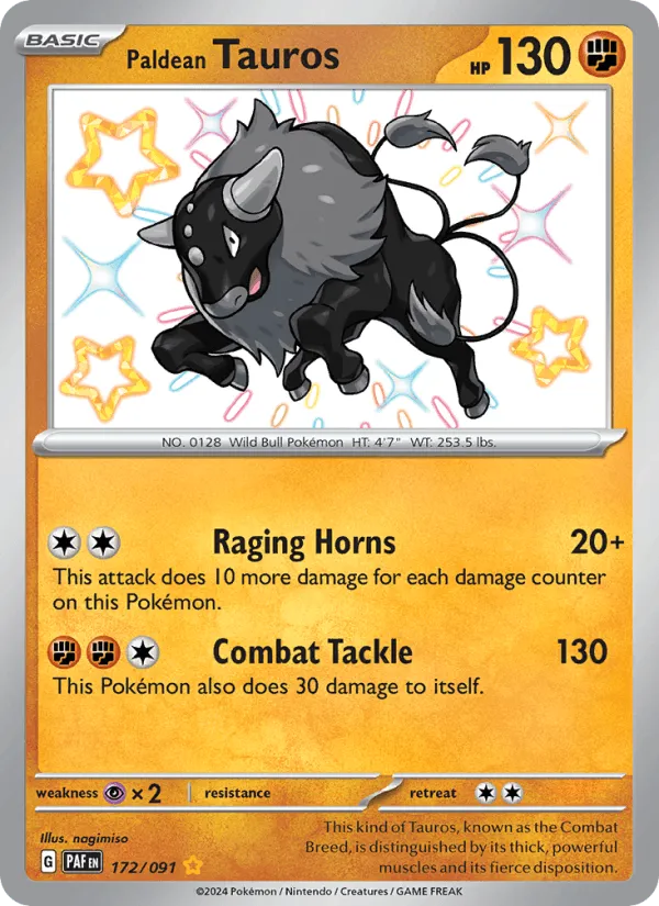 Carte Tauros de Paldea — Paldean Fates
