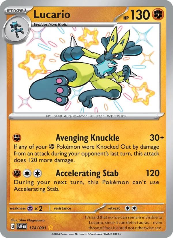 Carte Lucario — Paldean Fates