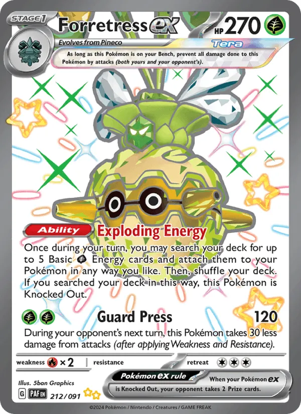 Carte Foretress ex — Paldean Fates