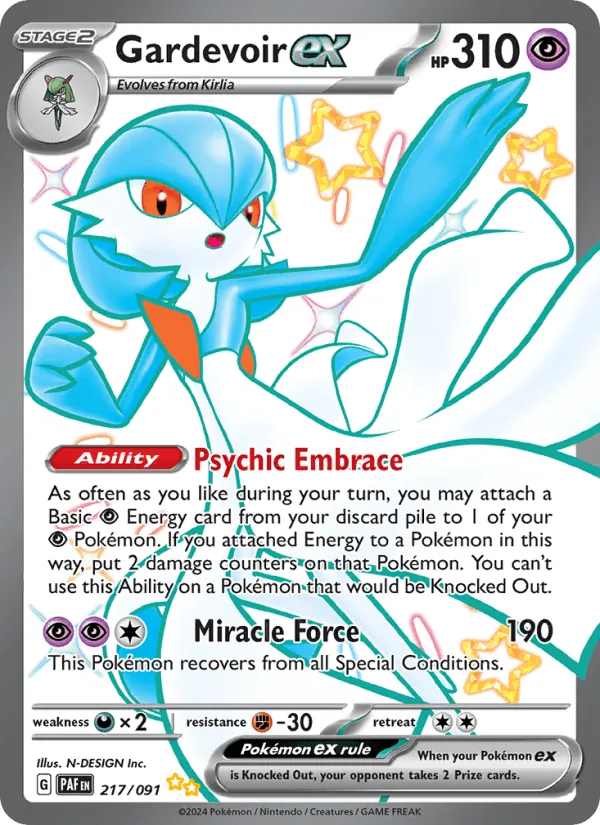 Carte Gardevoir ex — Paldean Fates