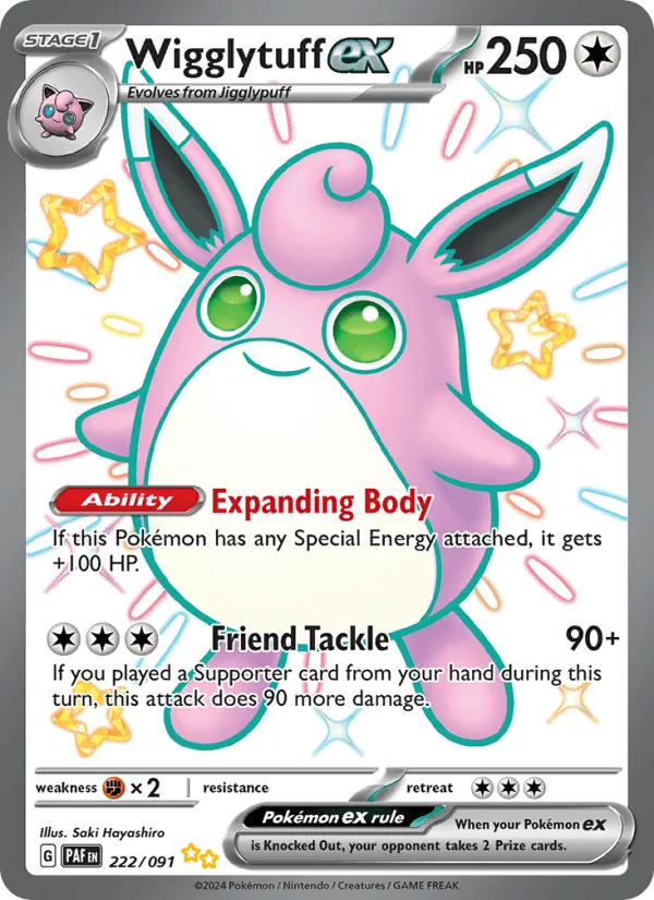 Carte Wigglytuff ex — Paldean Fates