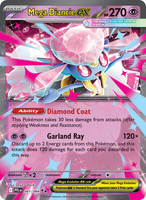 Carte Mega Diancie ex — Phantasmal Flames Additionals