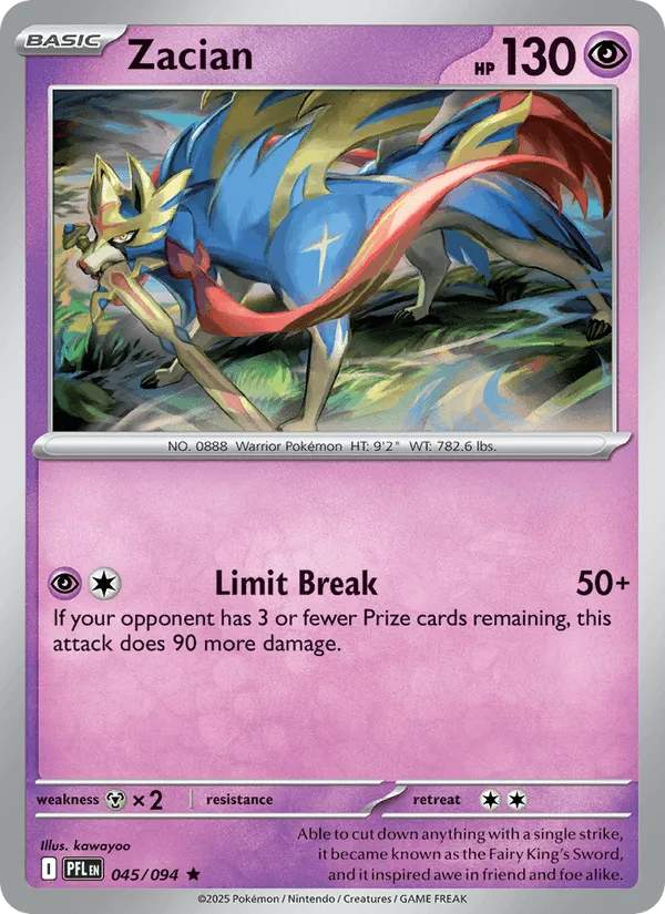 Carte Zacian — Phantasmal Flames Additionals