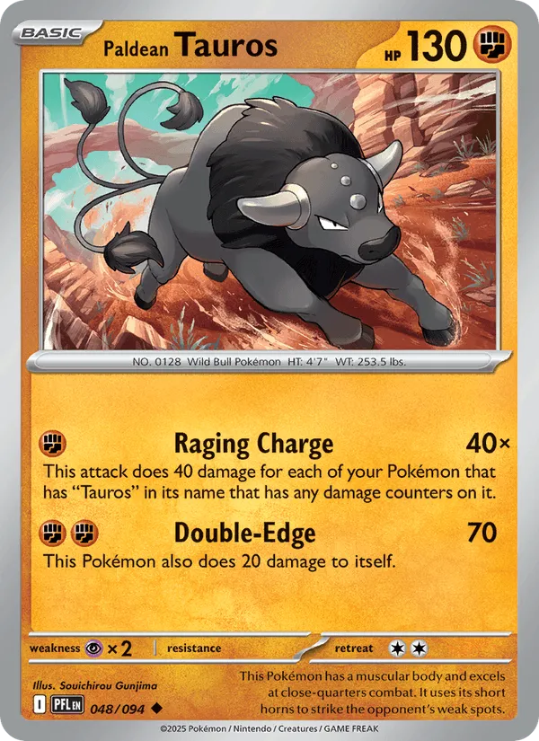 Carte Tauros de Paldea — Phantasmal Flames Additionals
