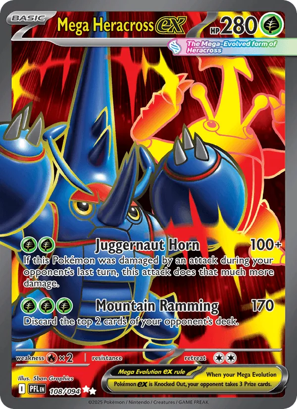 Carte Mega Scarhino ex — Phantasmal Flames Additionals