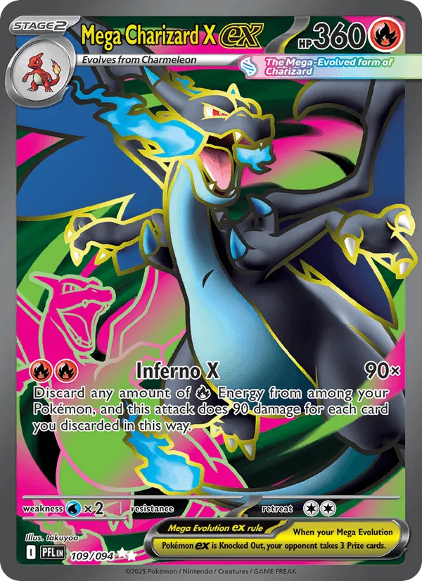 Carte Mega Dracaufeu X ex — Phantasmal Flames Additionals