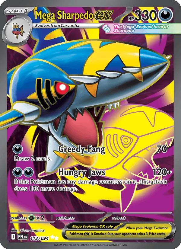 Carte Mega Sharpedo ex — Phantasmal Flames Additionals