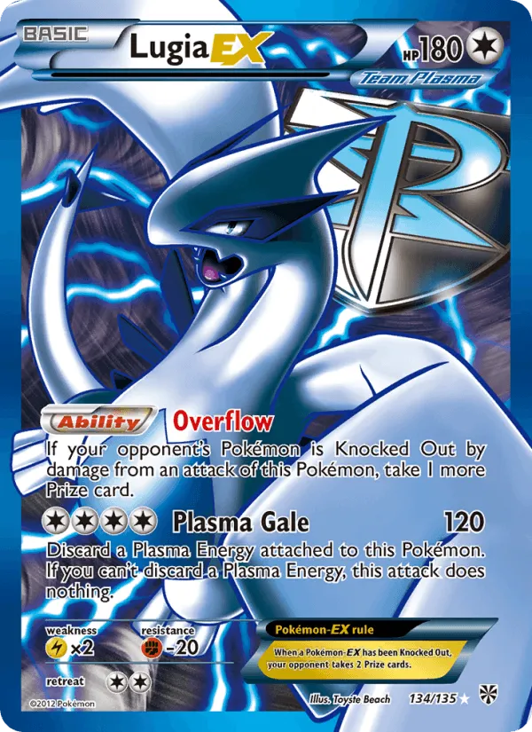 Carte Lugia EX — Plasma Storm