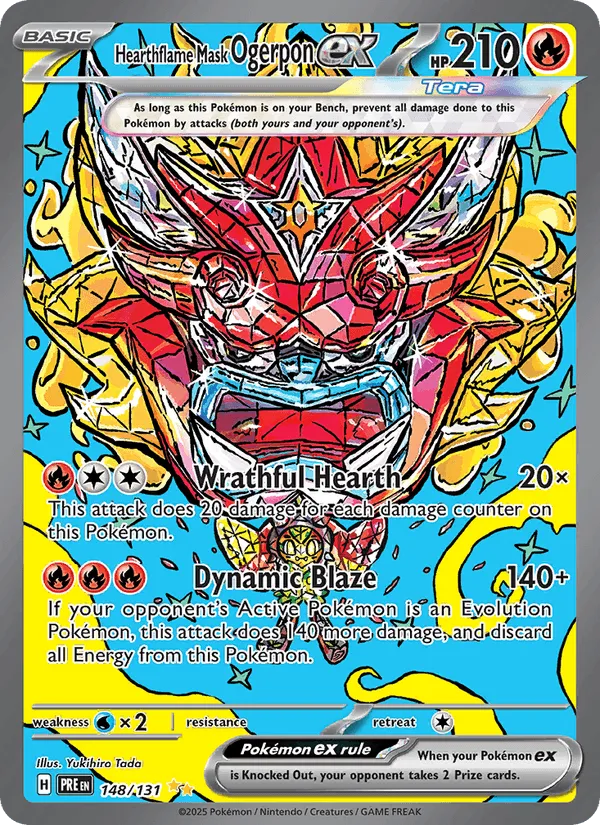 Carte Ogerpon Masque du Fourneau ex — Prismatic Evolutions