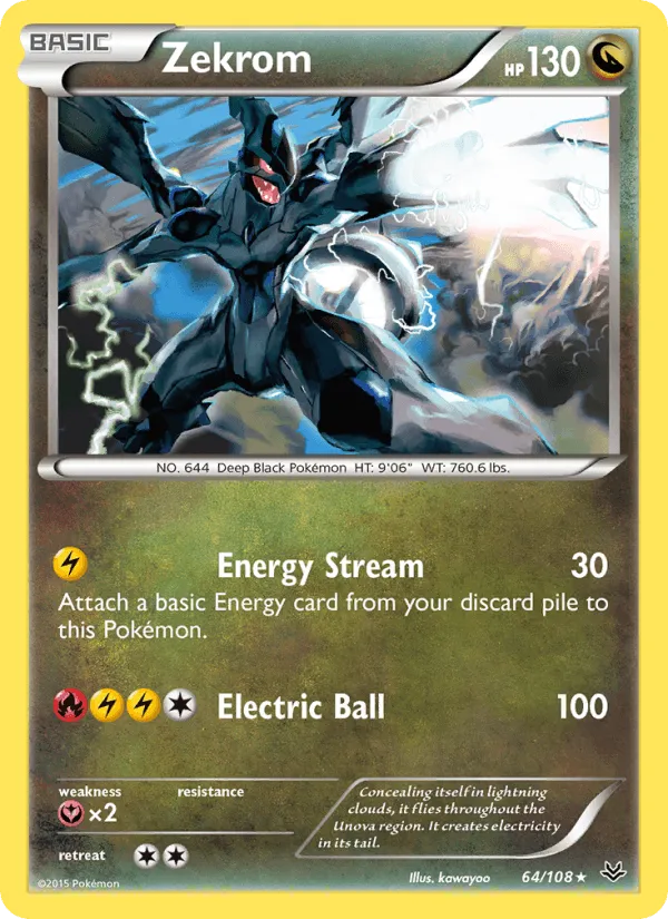 Carte Zekrom — Roaring Skies