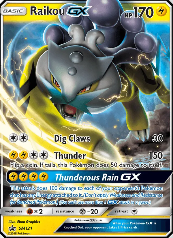 Carte Raikou GX — SM Black Star Promos