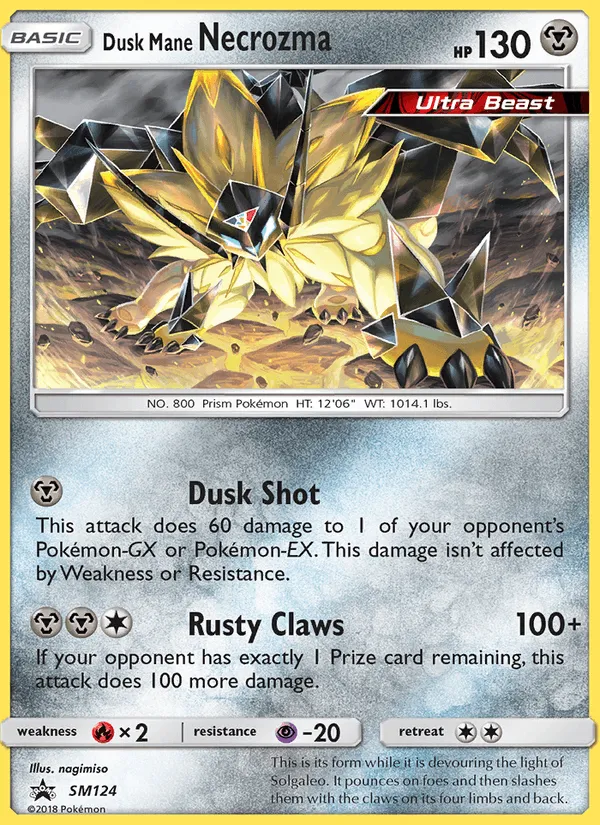 Carte Necrozma Crinière du Couchant — SM Black Star Promos