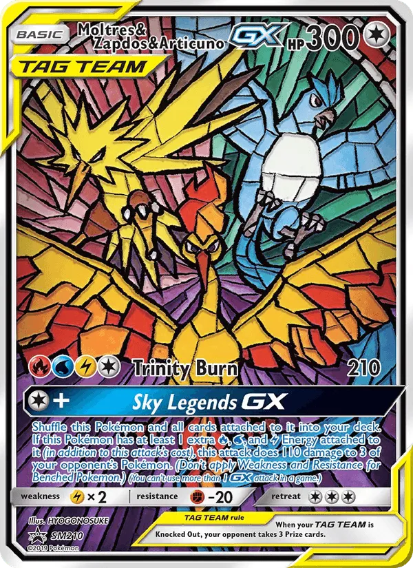 Carte Moltres & Zapdos & Articuno GX — SM Black Star Promos