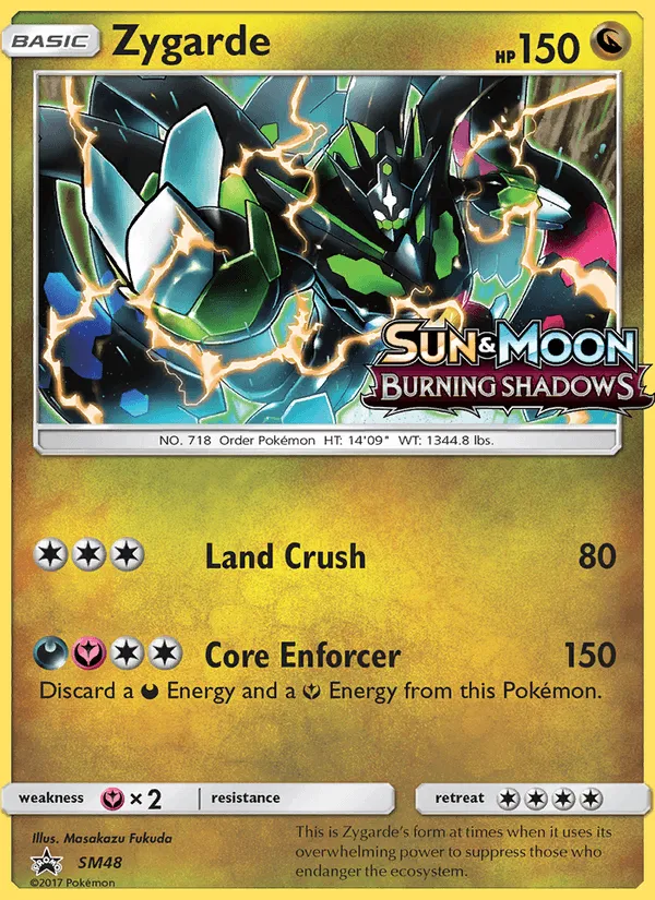 Carte Zygarde — SM Black Star Promos