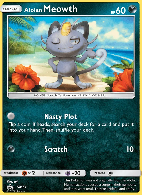 Carte Alolan Meowth — SM Black Star Promos