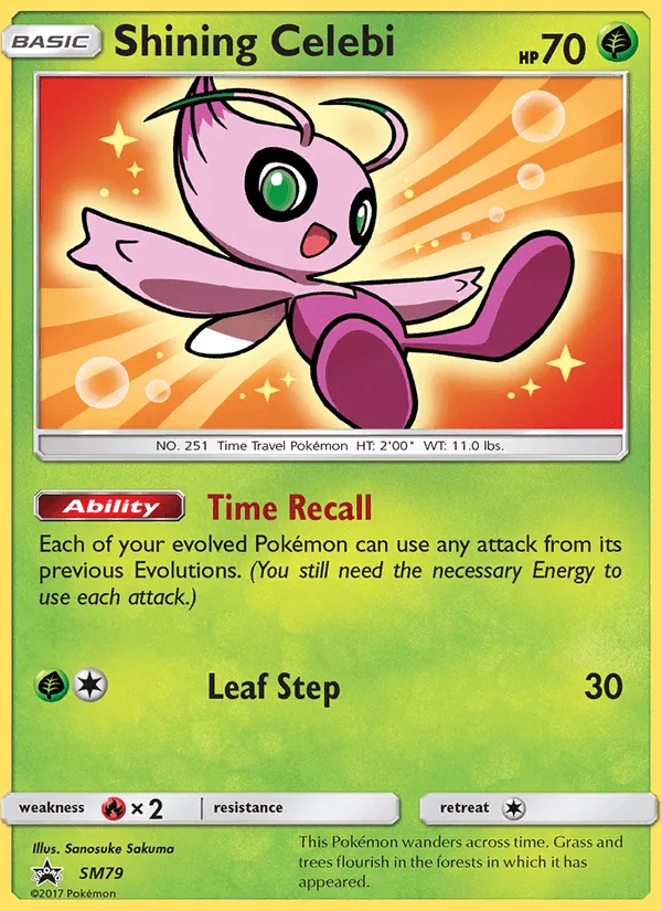 Carte Shining Celebi — SM Black Star Promos