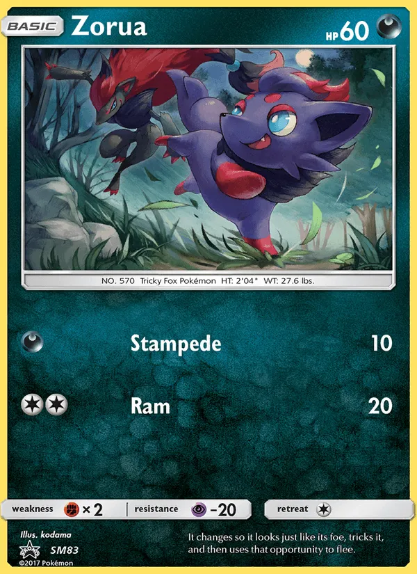 Carte Zorua — SM Black Star Promos