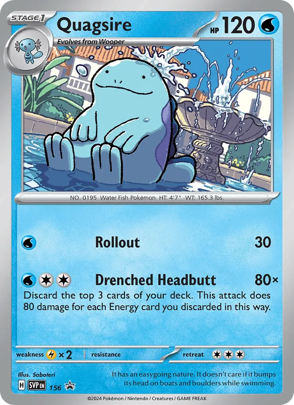 Carte Quagsire — SV Black Star Promos