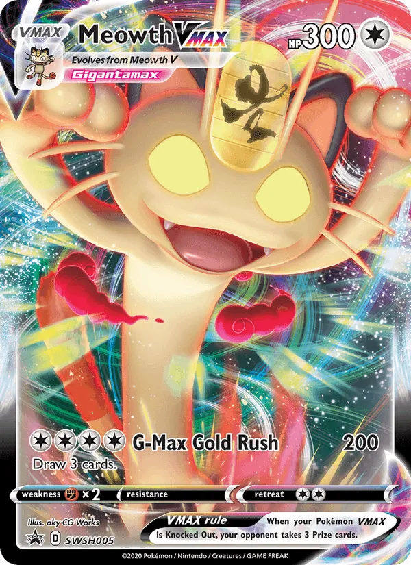Carte Meowth VMAX — SWSH Black Star Promos