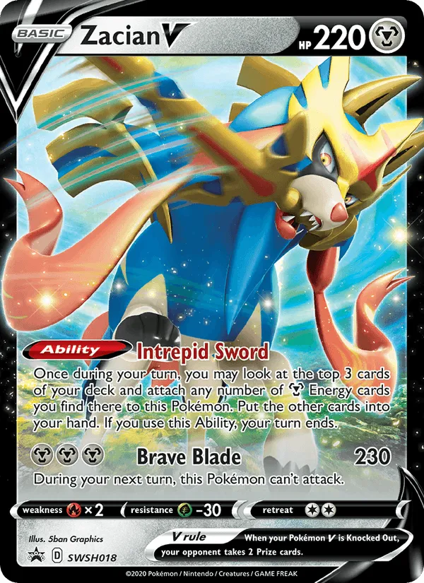Carte Zacian V — SWSH Black Star Promos