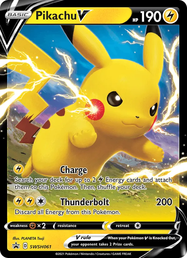 Carte Pikachu V — SWSH Black Star Promos