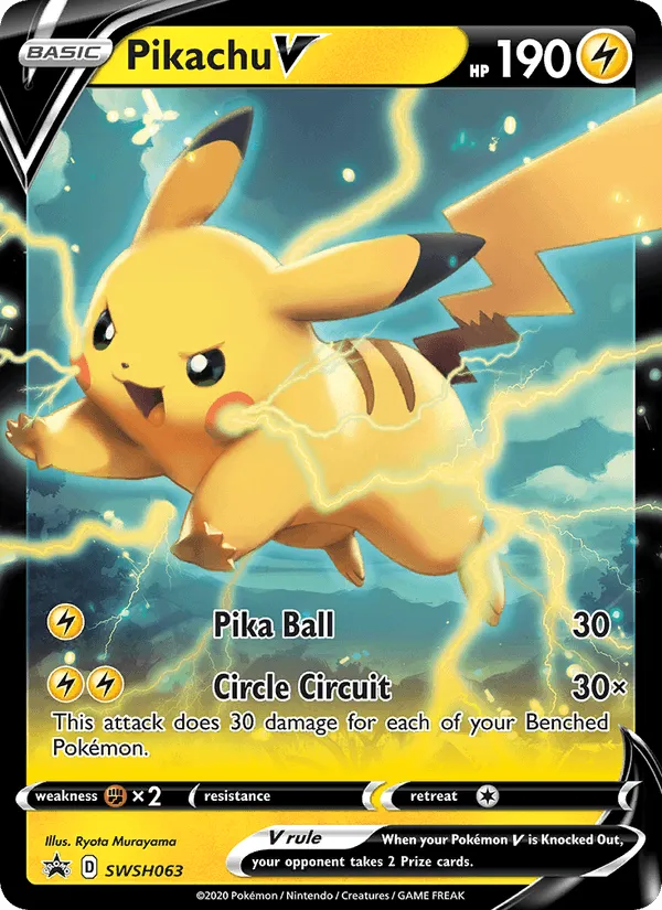 Carte Pikachu V — SWSH Black Star Promos
