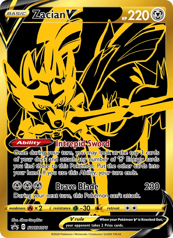 Carte Zacian V — SWSH Black Star Promos