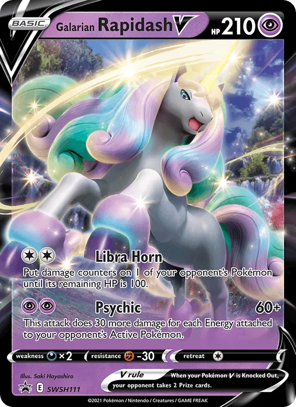 Carte Galarian Rapidash V — SWSH Black Star Promos