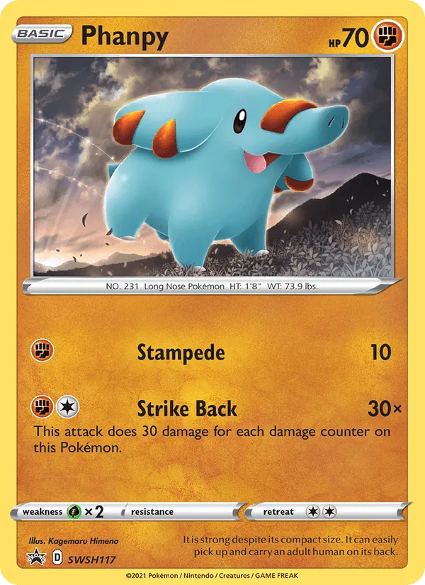 Carte Phanpy — SWSH Black Star Promos
