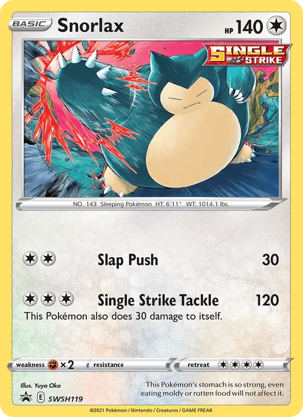 Carte Snorlax — SWSH Black Star Promos